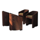 Set of 4 Art Deco armchairs in rosewood veneer, circa 1930.