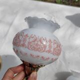 Pair of wall sconces with floral lampshades