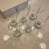 Set of 6 crystal stemmed glasses - large model - JG DURAND