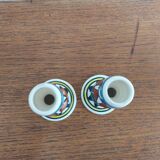 Pair of handmade ceramic candlesticks
