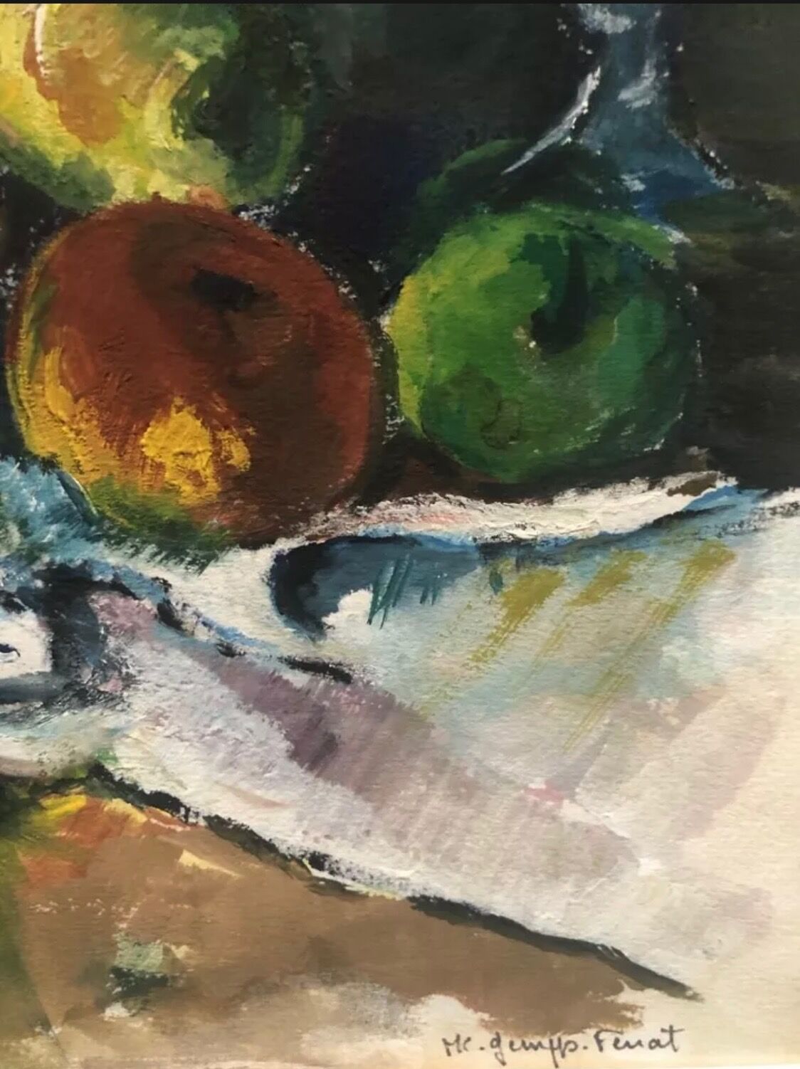 Tableau peinture ancienne nature morte XXe