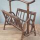 1950s rattan magazine holder