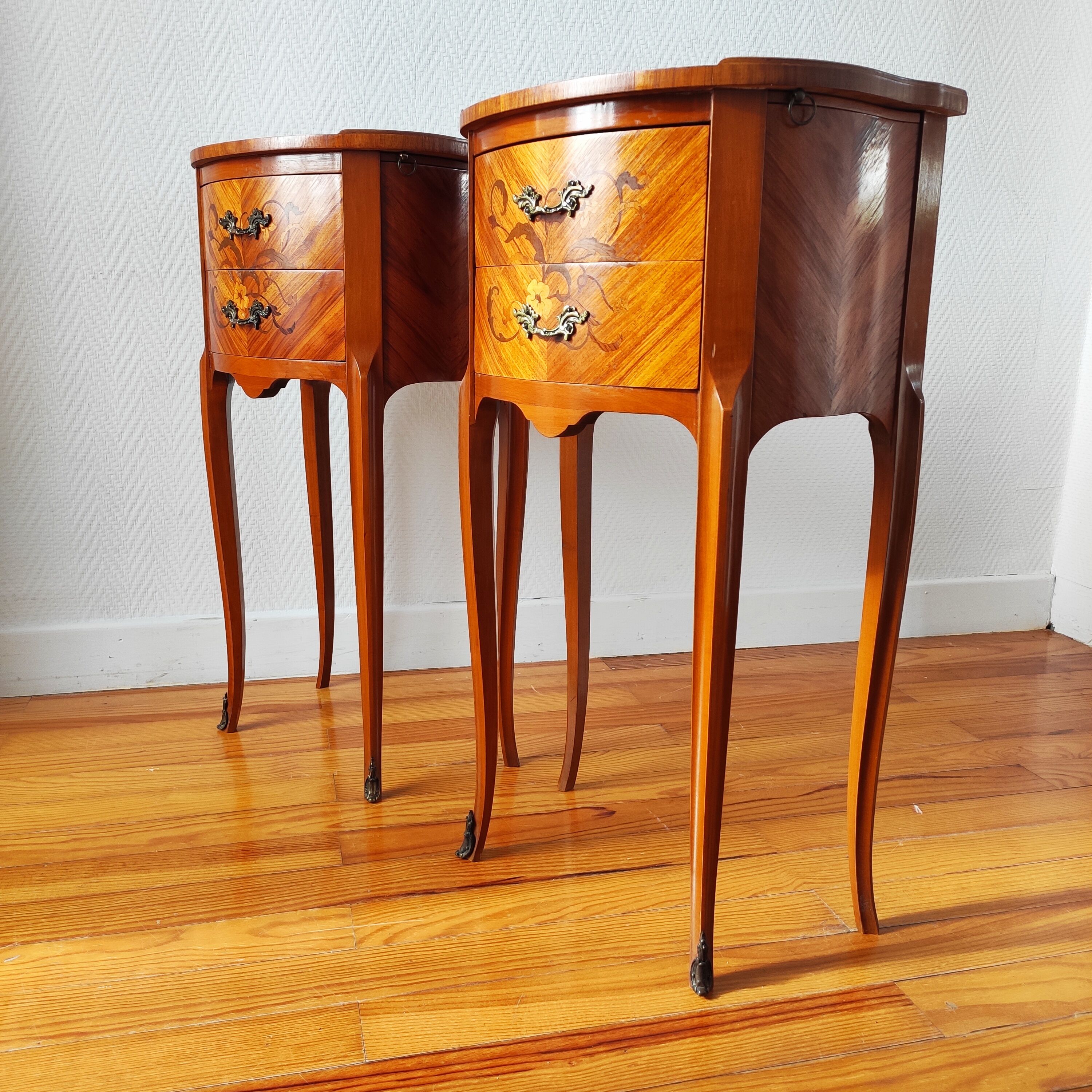 Pair of Louis XV style bedside tables
