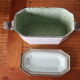 Old bowl in enamelled tole 1930 pale blue