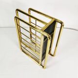 Art Deco brass newspaper rack, 1950s Germany