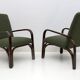 Art Dèco Italian Green Bouclè Two Armchairs and Small Sofa, 1930s