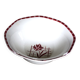 Saladier Sylvia Digoin Sarreguemines fleur rouge Art Deco