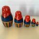 5 Russian matryoshka nesting dolls
