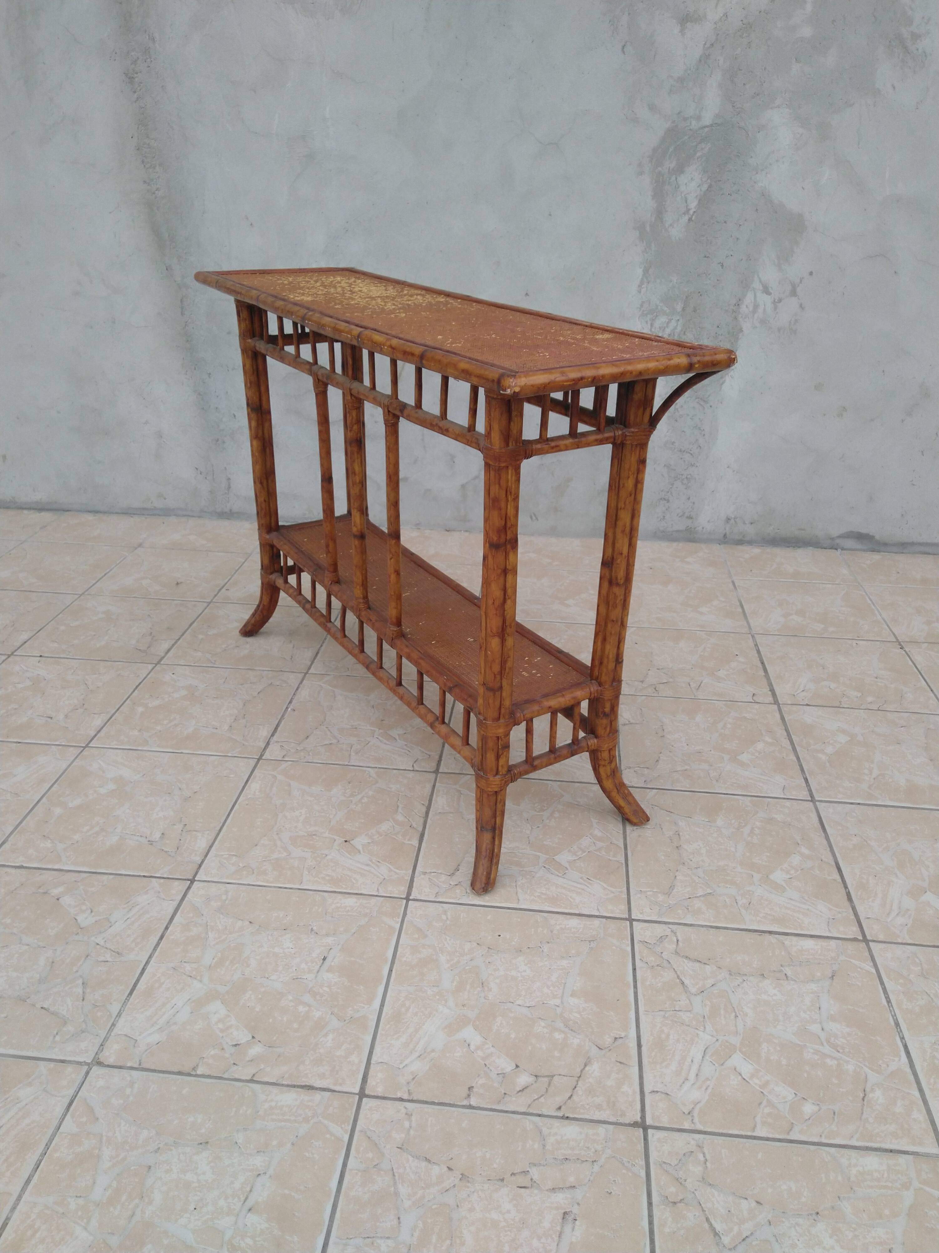 Rattan console