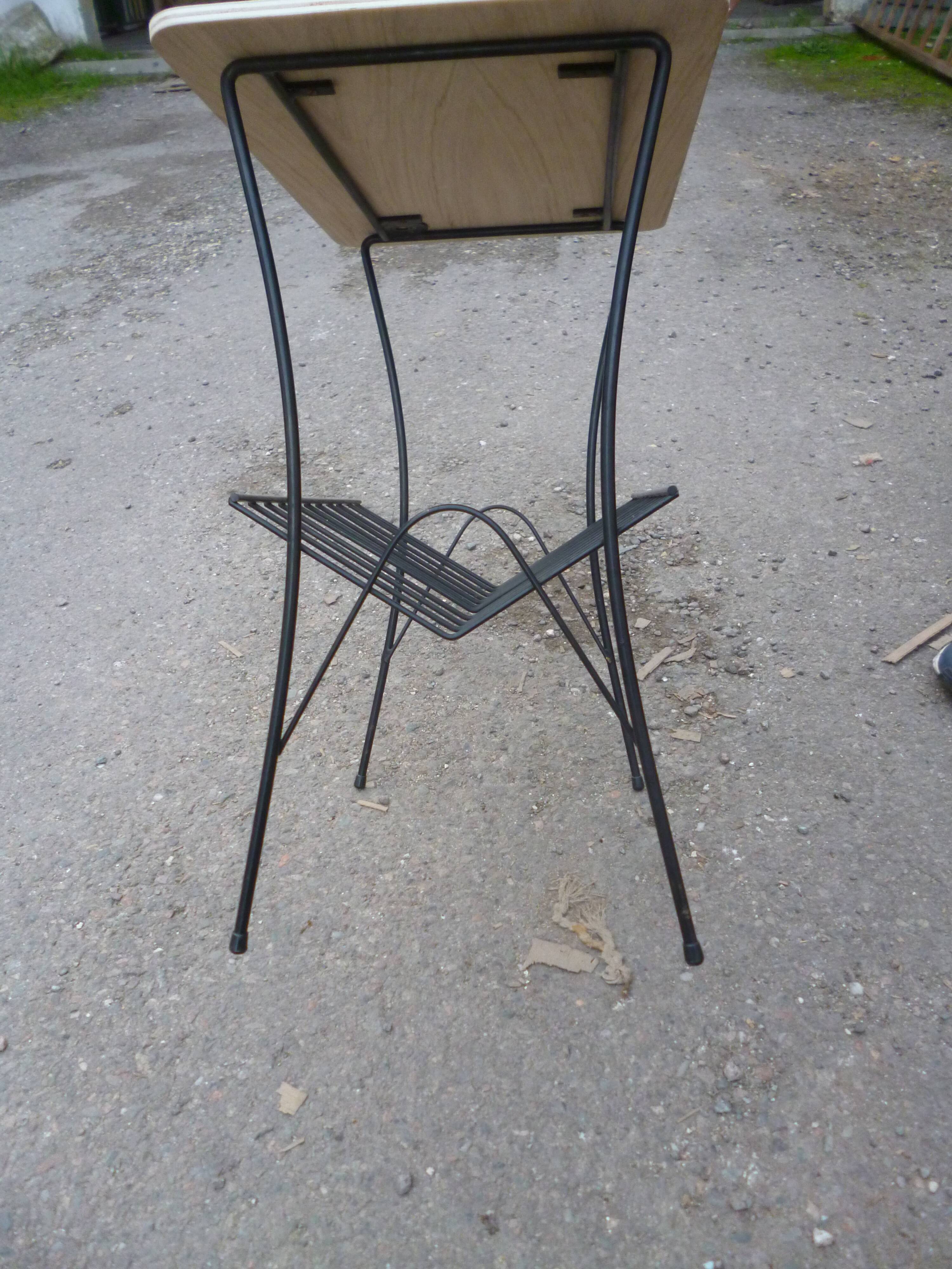 Side table magazines holder 70s