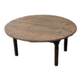 Round low folding table