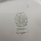 plat de service , ravier , beurrier jaune et vert