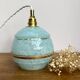 Baladeuse tulipe vintage en verre de clichy bleu