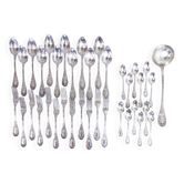 Set of 37 Emile Puiforcat cutlery in solid silver