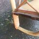 Pair of wall shelves vintage in rattan bamboo wicker