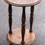 Pot holder, pedestal table, wood, vintage, 60s