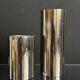 Chrome cylinder candlesticks from the 1980s