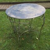 Mid century painted iron patio or garden table, 1960s