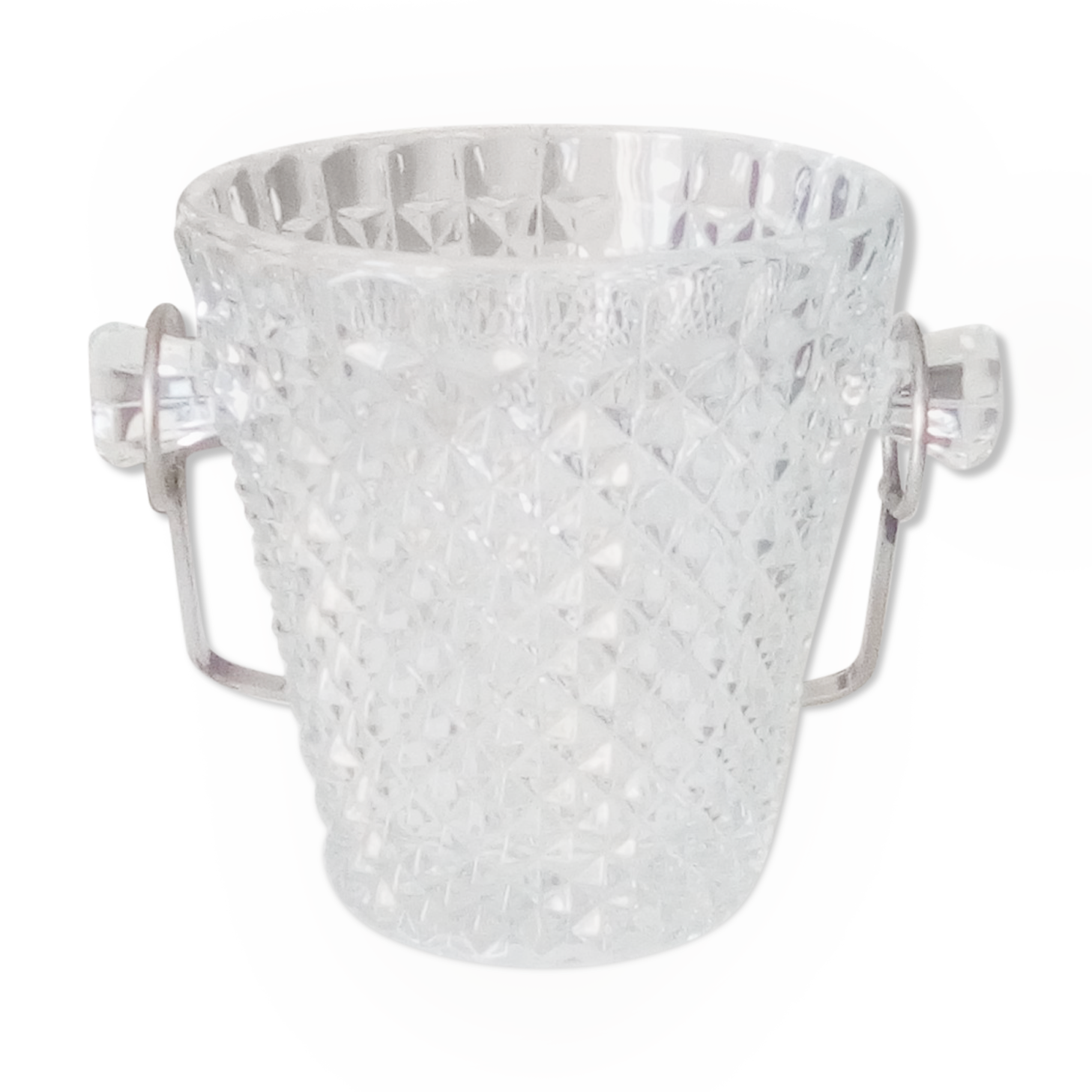Cast glass ice bucket and 1950s Gallic claw
