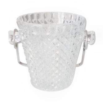Cast glass ice bucket and 1950s Gallic claw