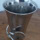 Struck metal vase