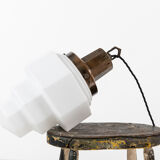 Octagonal art deco skyscraper opaline lamp