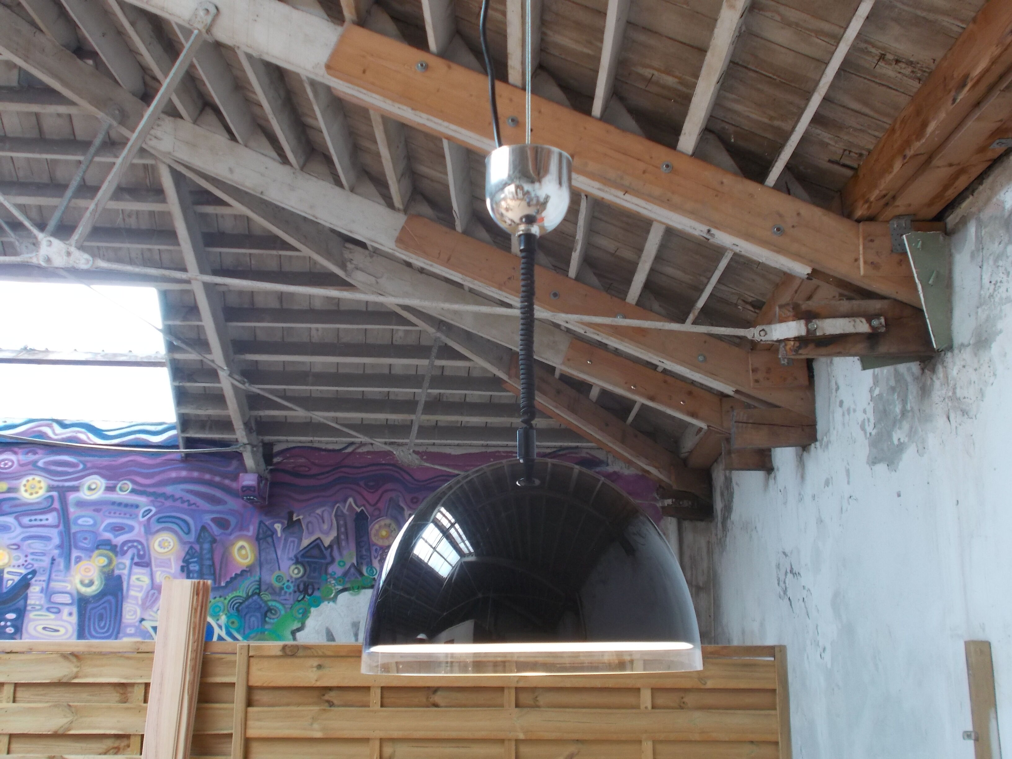 Italian hanging lamp Guzzini half sphere