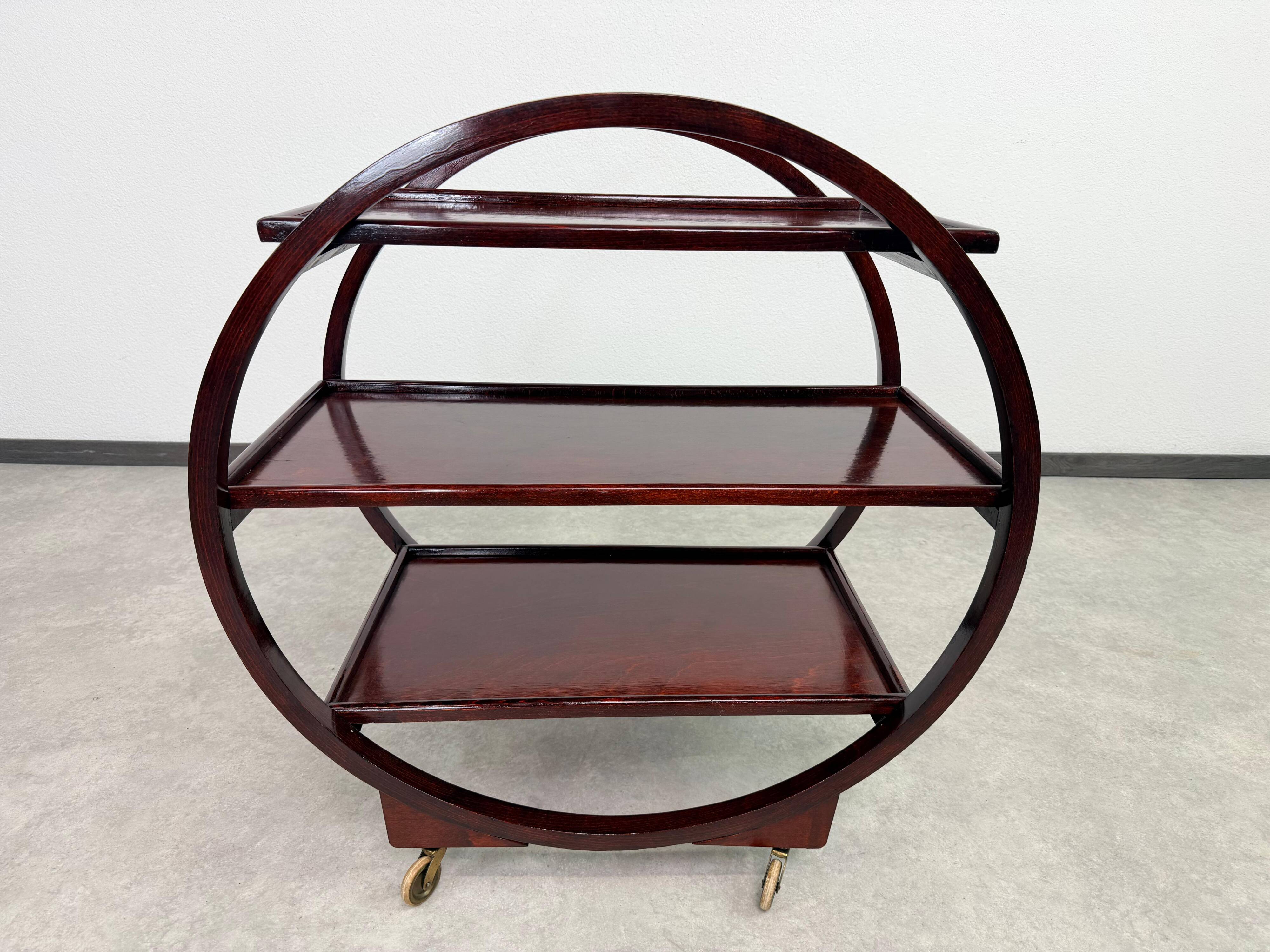 Art Deco service trolley no. 1157 by Thonet Debrecen