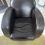 Genuine leather club chair