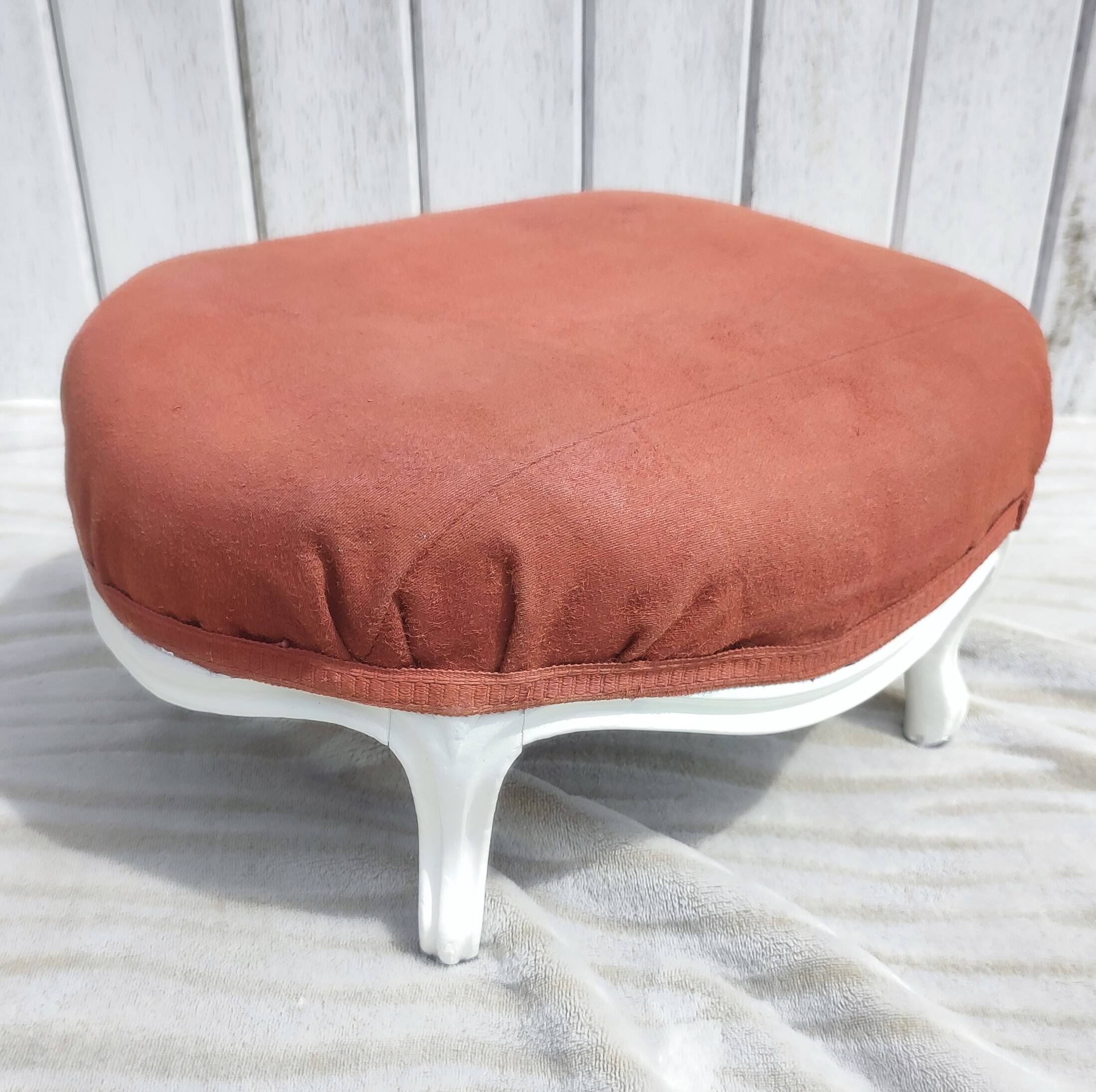 Renovated 19th century wooden footrest