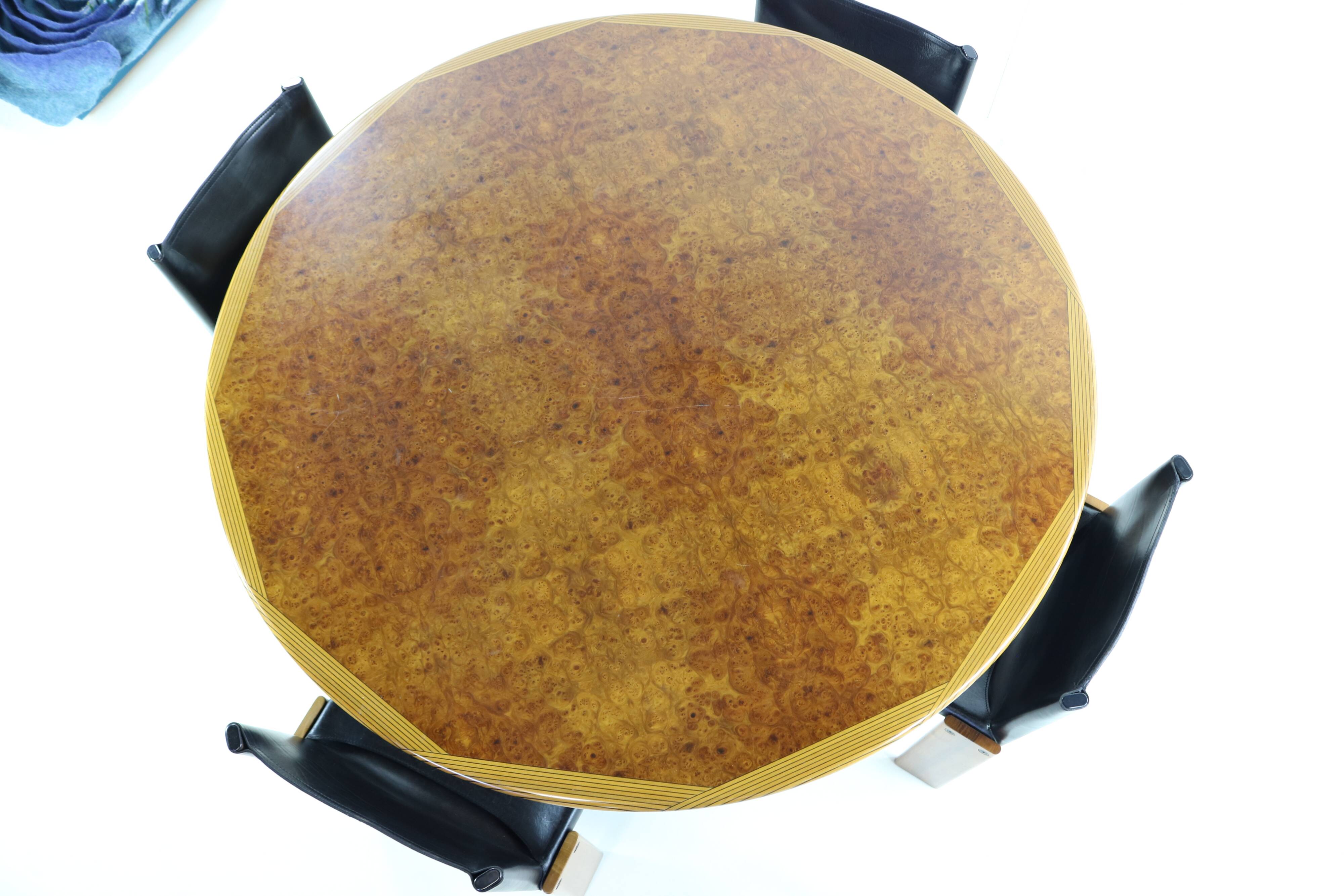 Set of four Italian design dining chairs by Afra & Tobia Scarpa for Molteni