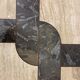 Vintage coffee table travertine and fossile marble top , 1970's