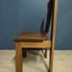Series of 4 elm and leather chairs by Luigi Gorgoni