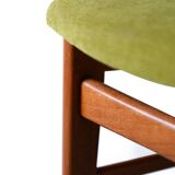 Danish teak wood chair reupholstered