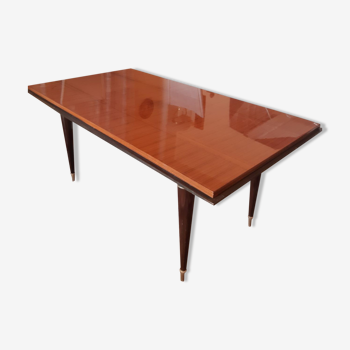 Table bois laqué années 60