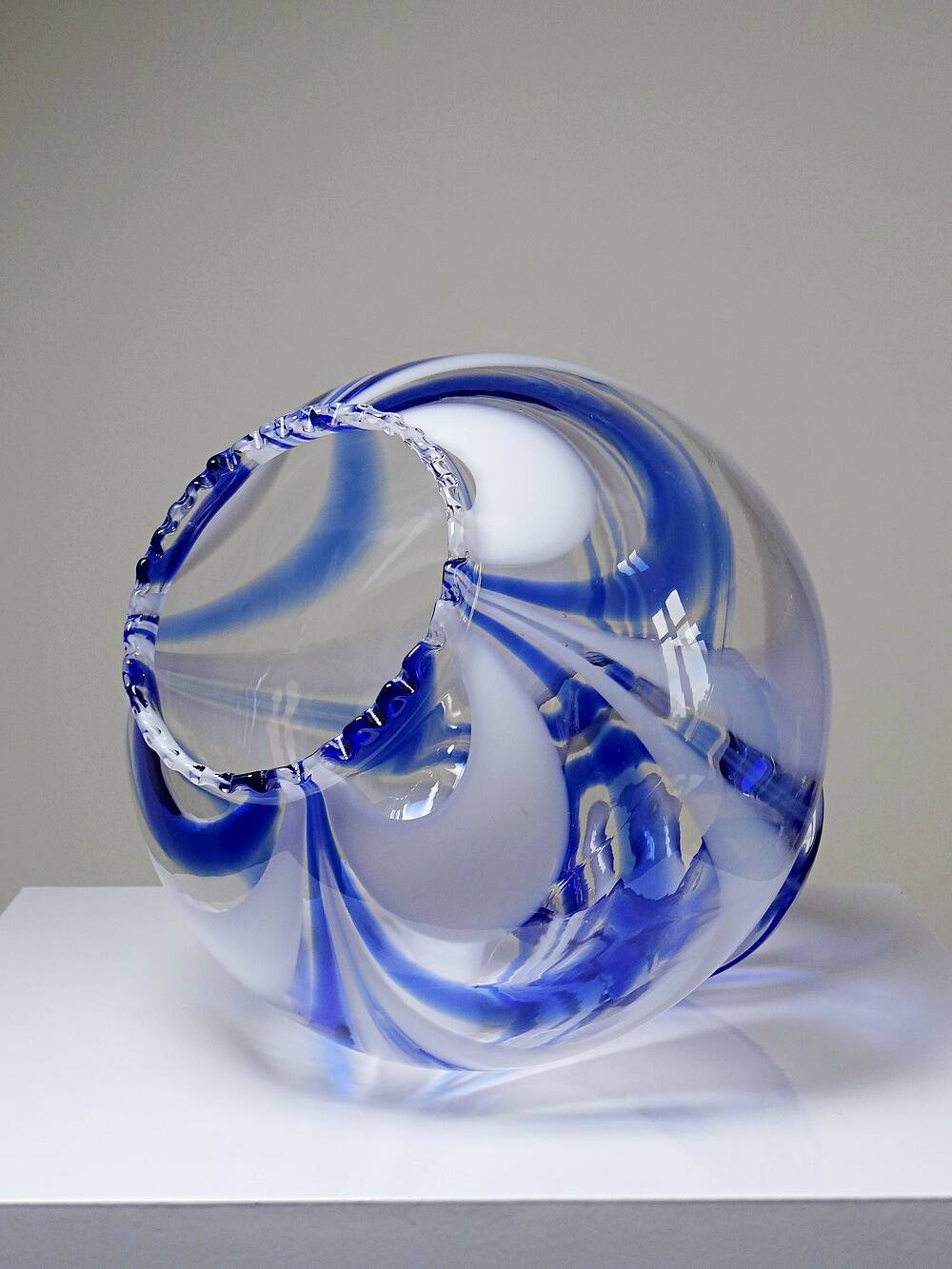 Large vintage Murano glass light globe from the 60s-70s attributed to Mor