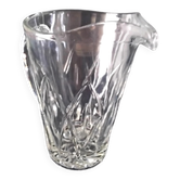 Water carafe, jug, pressed moulded glass pitcher.