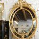 Mirror medallion dore of the 19th century 180x116cm