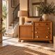 Commode asymétrique art déco chêne brut rénovée