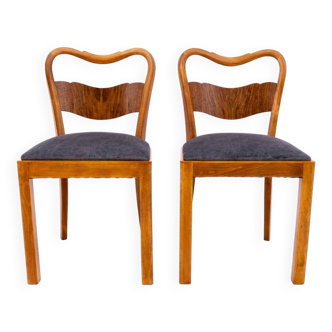 Two Art Deco chairs, Poland, 1950s. After renovation