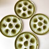 4 vintage Moulin des Loups oyster plates