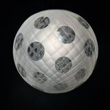 Vintage murano sphere ball pendant lamp Italy 1950s