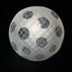 Vintage murano sphere ball pendant lamp Italy 1950s