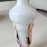Dalian Glass Co Ltd. Snowflake vase. Smoked swirl decoration. Height 25.5