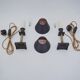 Pair antique candlestick table lamps 1890