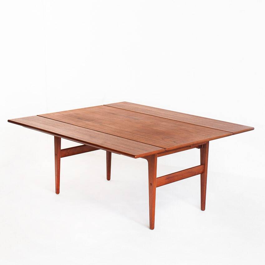 Vintage "Elevator" teak table Designed by Kai Kristiansen for VMMobler. Denmark, 1960s
