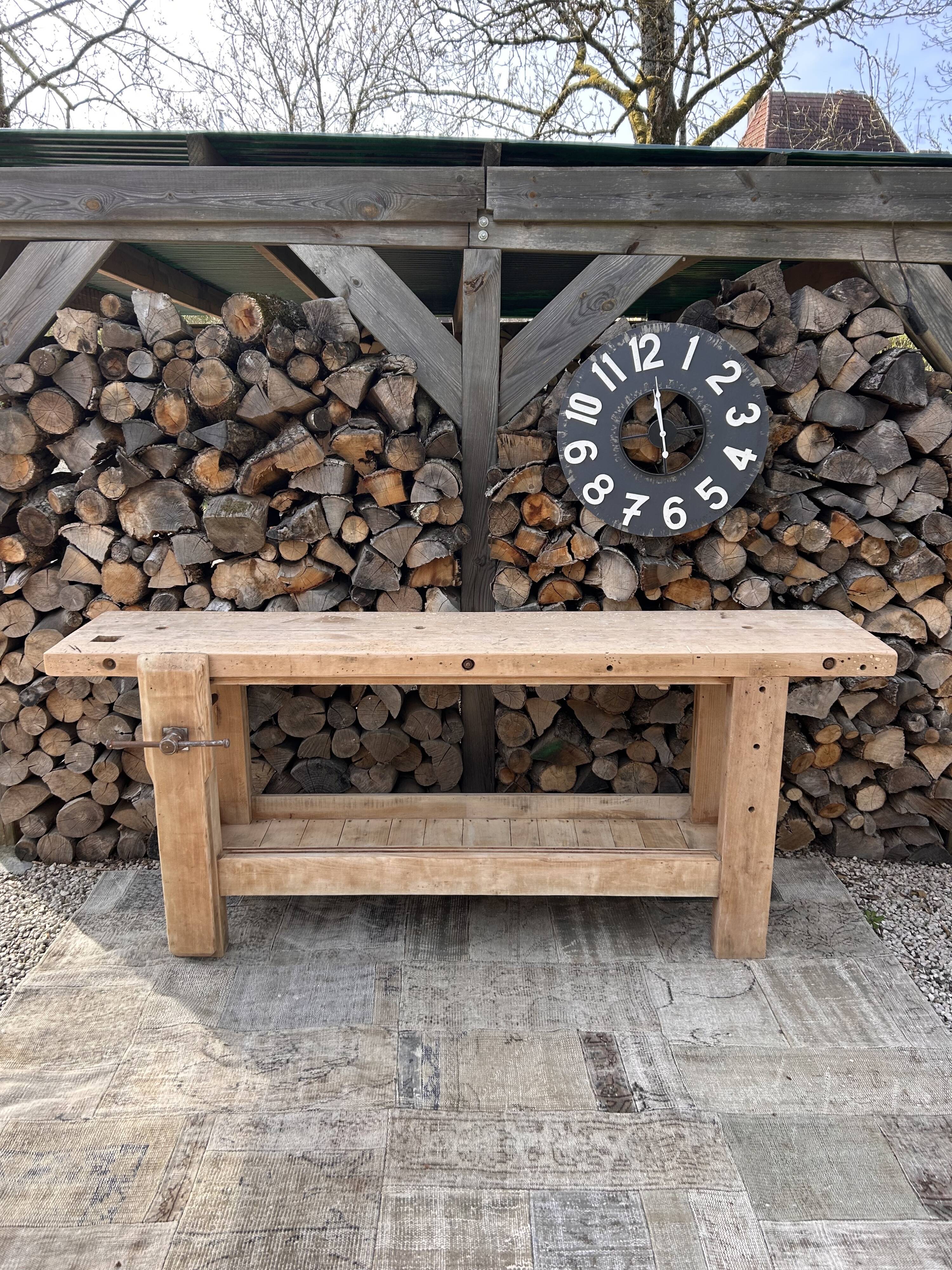 Renovated carpenter's workbench