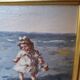 Tableau fillettes sur la plage
