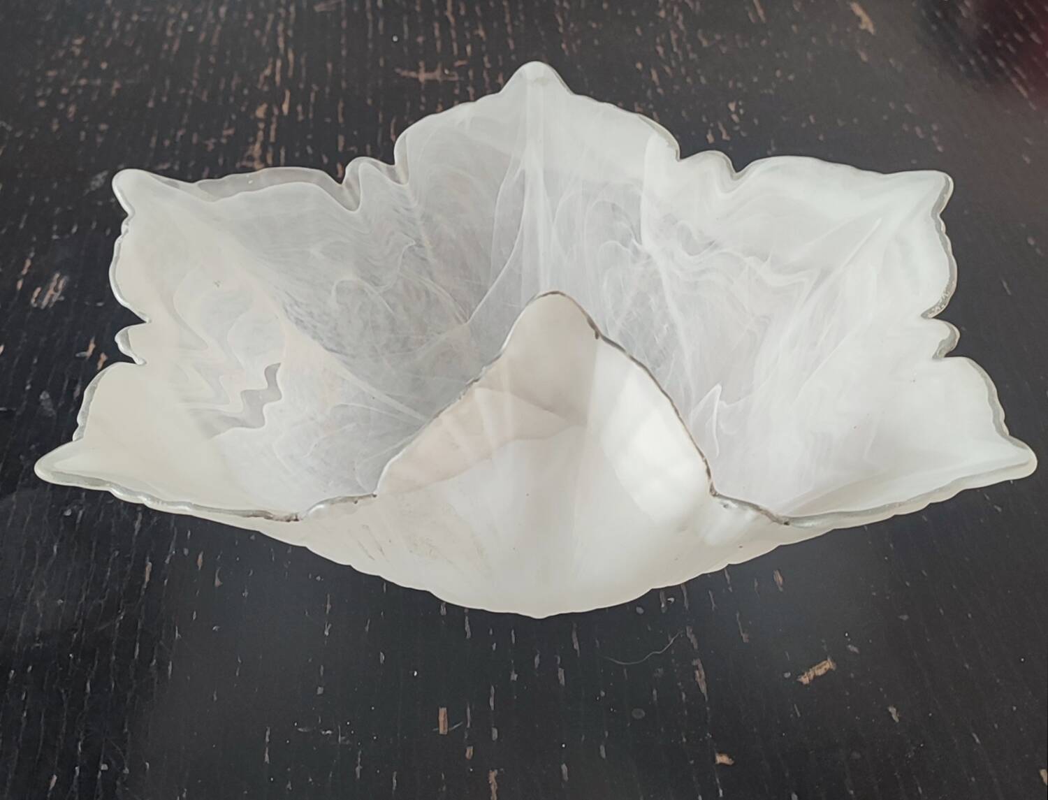 Frosted blown glass bowl from "Creazioni Silvestri Arte Murano