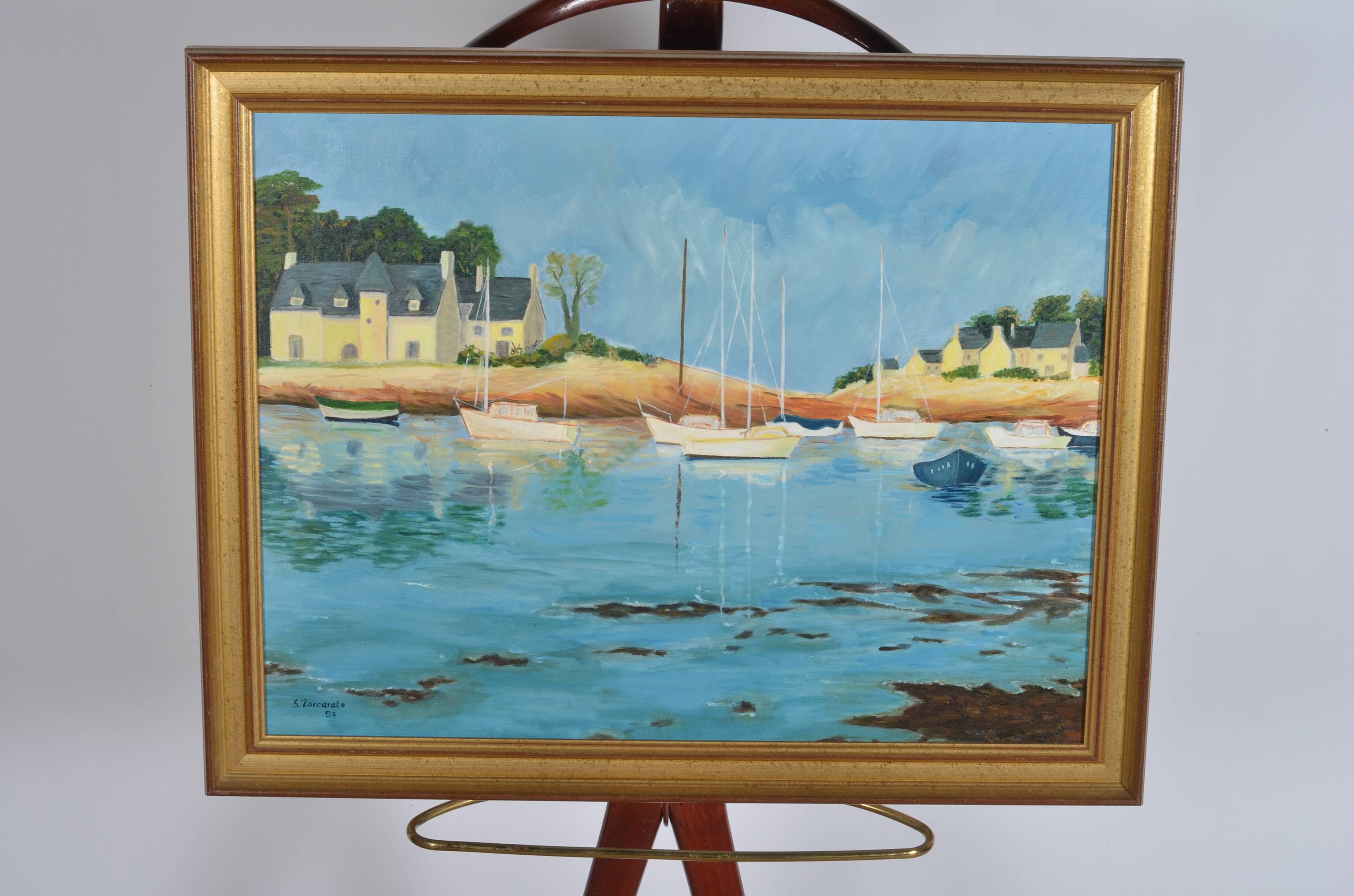 Oil on marine canvas